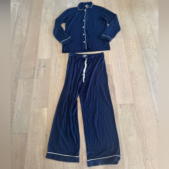 J. Crew Womens Pajama Set Navy Blue Small - Picture 1 of 4